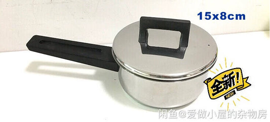 Pot à lait miniature en acier inoxydable à l'échelle 1:6, accessoire de cuisine pour maison de poupée