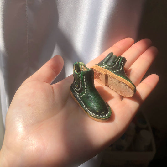 1:6 Scale Green Miniature Boots For Blythe Doll Customizable