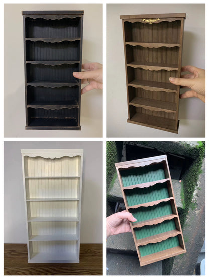 1:6 Scale 1:12 Scale Wooden Cabinet Bookshelf Storage Shelf Miniature Dollhouse Furniture For Blythe Dolls