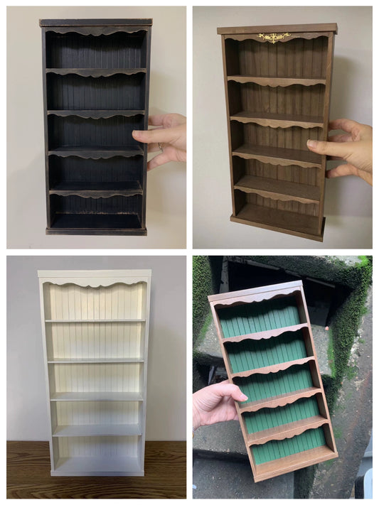 1:6 Scale 1:12 Scale Wooden Cabinet Bookshelf Storage Shelf Miniature Dollhouse Furniture For Blythe Dolls