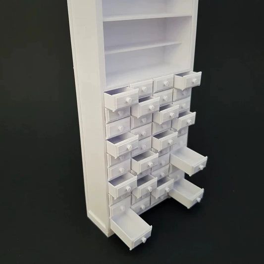 Gabinete de boticario en miniatura a escala 1:12, muebles para casa de muñecas en miniatura