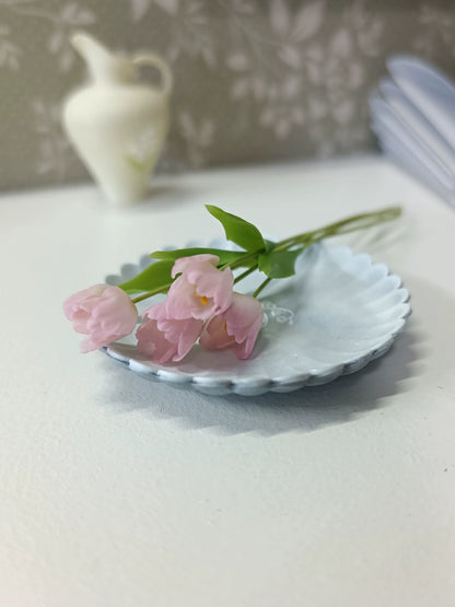 1:6 Scale Miniature Tulip Clay Flower BJD Dollhouse Decor Blythe Accessory