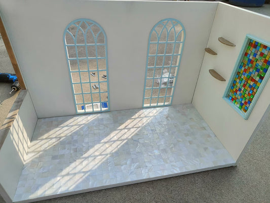 Vitrina de casa de muñecas en miniatura a escala 1:12