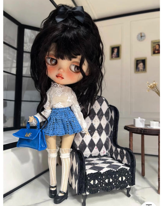 Meubles miniatures pour maison de poupée à l'échelle 1:6, décoration sur le thème des chats, pour poupées BJD, Blythe et Obitsu