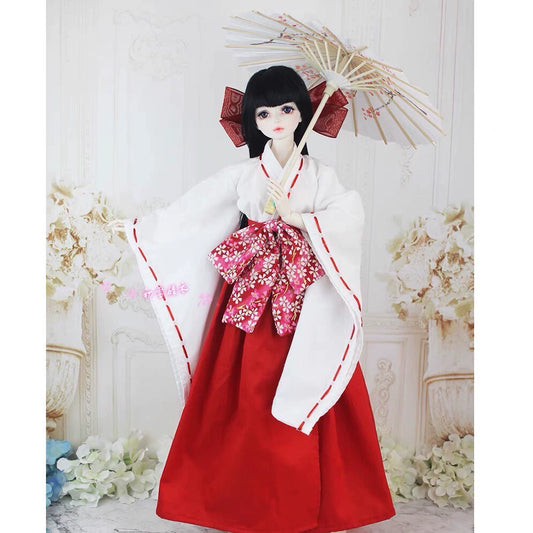 1:6 Scale BJD Inuyasha Kimono Doll Clothes Miniature Outfit