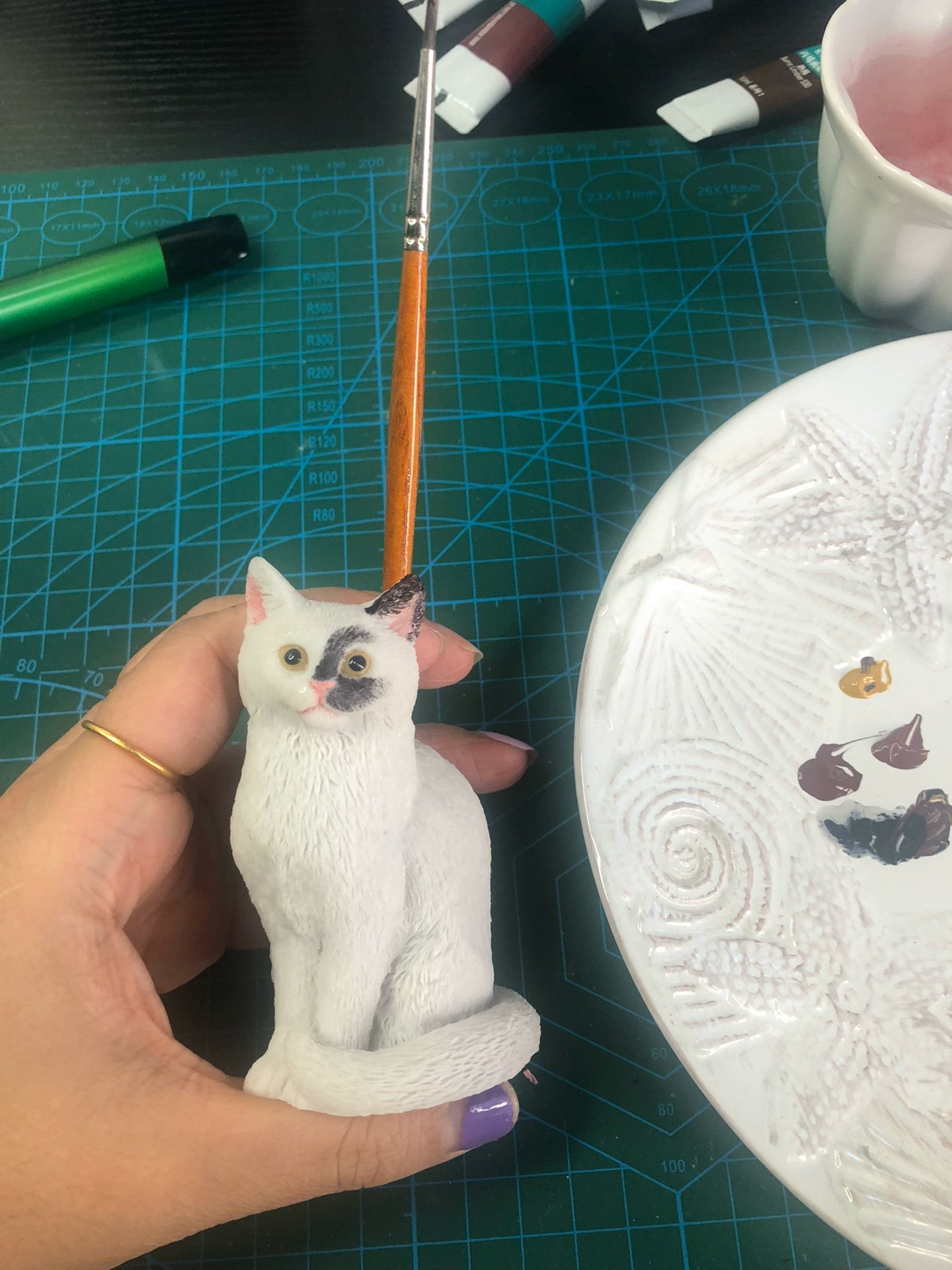 1:6 Scale Miniature Dollhouse Pet Toy Accessory Custom 3D Cat Handmade Decor