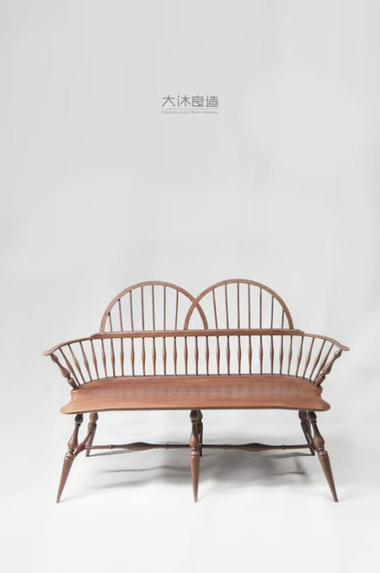 Sillas de comedor Windsor con respaldo alto a escala 1:6, muebles para casa de muñecas en miniatura