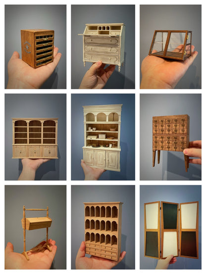 Muebles de casa de muñecas personalizados en miniatura