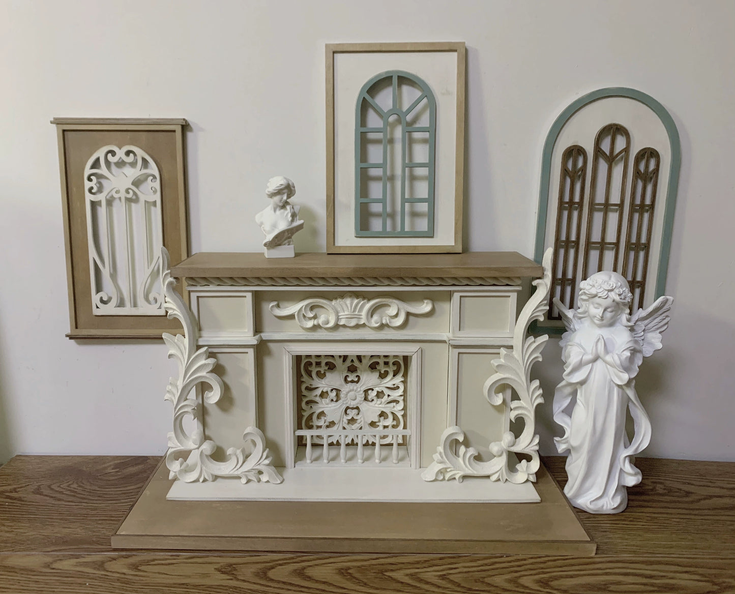 1:6 Scale Miniature Dollhouse Fireplace French Vintage Antique Blythe Miniature Furniture