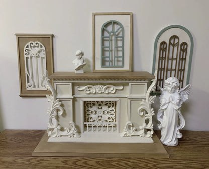 1:6 Scale Miniature Dollhouse Fireplace French Vintage Antique Blythe Miniature Furniture
