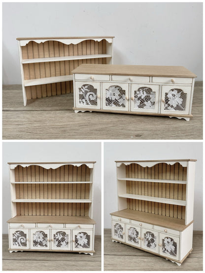 1:6 Scale Miniature Nordic Style Wooden Cabinet Dollhouse Furniture For Blythe And Ob11 Dolls