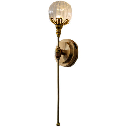 Lámpara de pared con bola de cristal para casa de muñecas en miniatura a escala 1:6, ideal para decoración BJD y Blythe.
