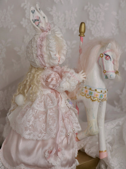 1:6 Scale Blythe Doll Stand Rotating Carousel Miniature Dollhouse Accessory
