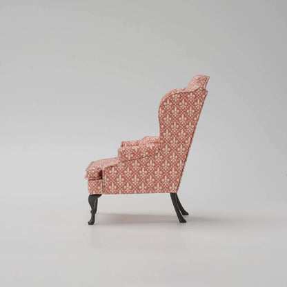 Sillón antiguo en miniatura a escala 1:12, muebles para casa de muñecas en miniatura