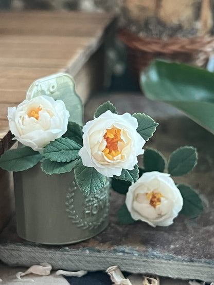 1:6 Scale Miniature Snowfield Dream European Rose Dollhouse Accessory For Blythe