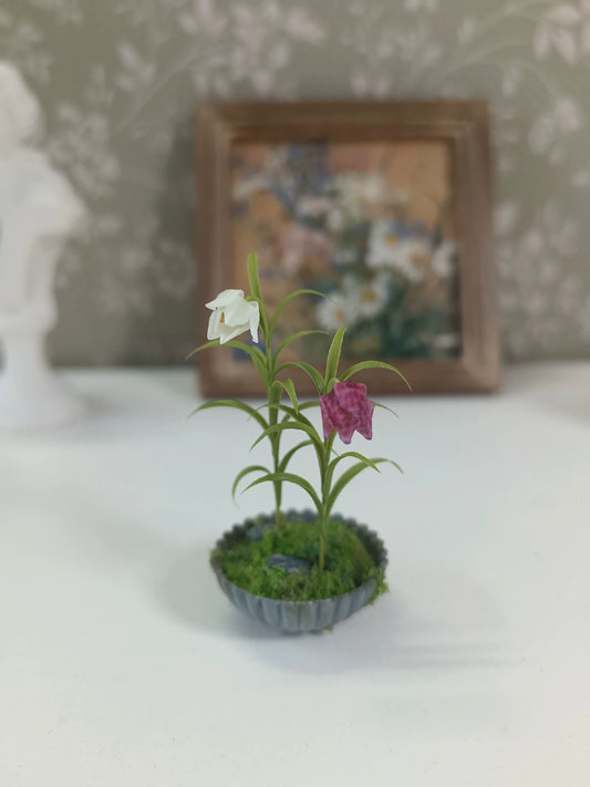 Bonsái de arcilla en miniatura a escala 1:12, decoración para casa de muñecas BJD Blythe