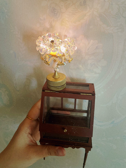 Lámpara de techo para casa de muñecas en miniatura a escala 1:12 con control remoto para accesorios de muñecas Blythe