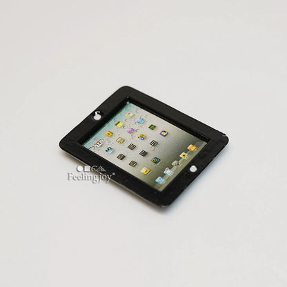 Tablette miniature en métal à l'échelle 1:6, accessoire pour meubles miniatures de maison de poupée BJD