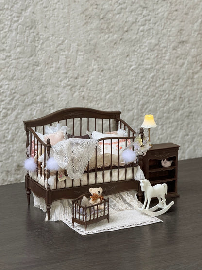 Gabinete de madera a escala 1:6, muebles de casa de muñecas en miniatura, decoración para sala de estar