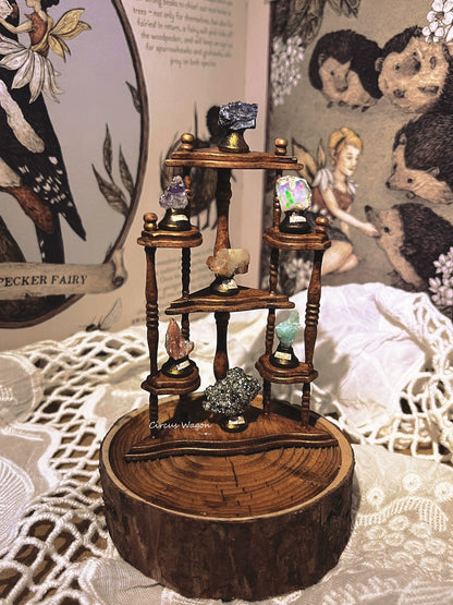 Vitrine à bijoux en bois à l'échelle 1:12, meubles miniatures pour maison de poupée