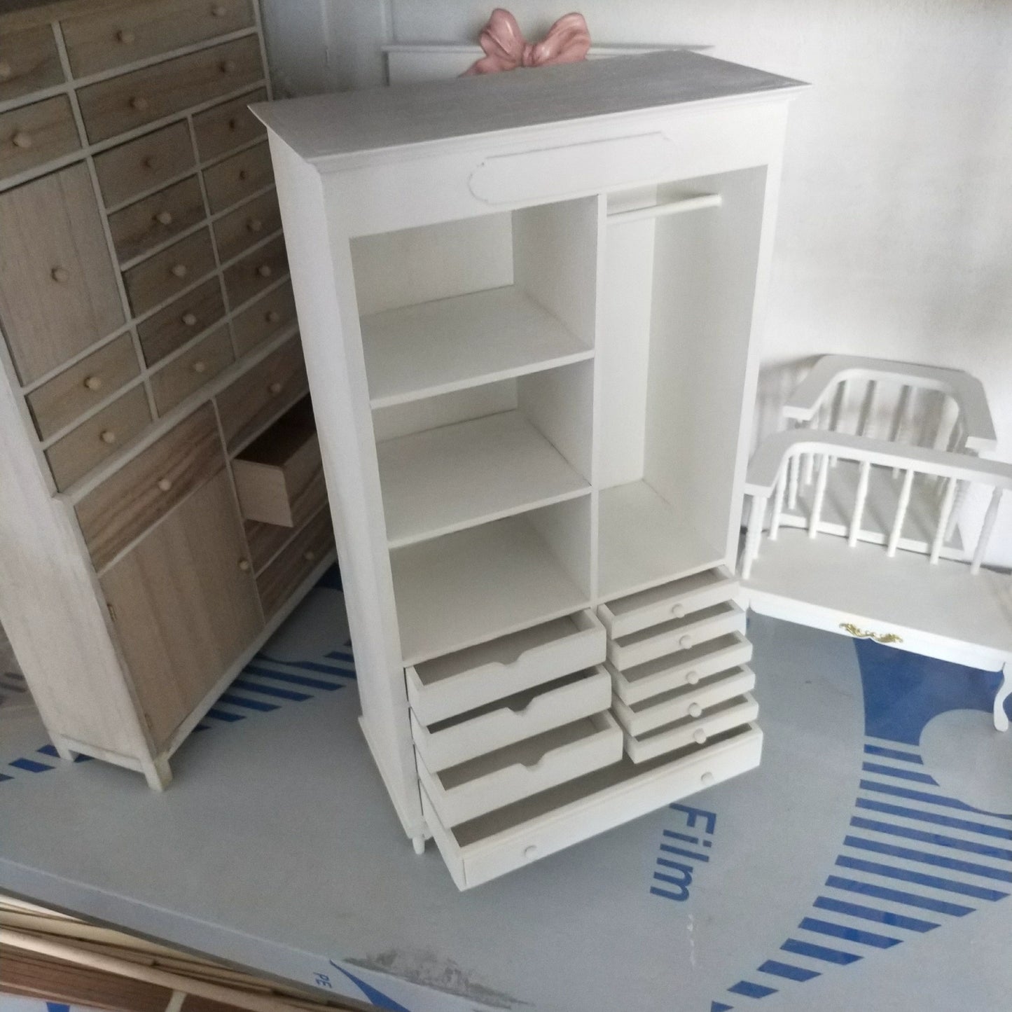 Mueble de madera en miniatura para casa de muñecas BJD Blythe a escala 1:6