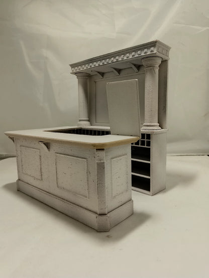 Barra de bar para casa de muñecas en miniatura a escala 1:12, muebles en miniatura para vino francés