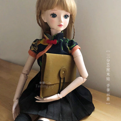 Accesorios en miniatura para muñecas BJD a escala 1:12, cámara, cuaderno, bolsa tipo cubo, caja de picnic