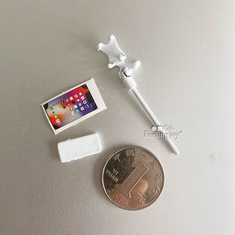 Accessoires pour maison de poupée à l'échelle 1:12 - Scène de forêt miniature avec perche à selfie pour poupées