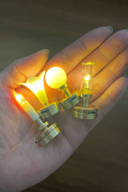1:12 Scale Miniature Dollhouse Lighting Collection For Ob11 Gsc 10cm Plush Doll Blind Box Bjd Props Magnetic Miniature Furniture