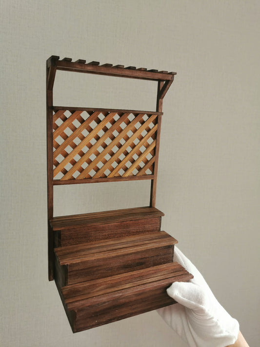 Soporte de flores en miniatura a escala 1:12, mueble para casa de muñecas, ideal para decorar la sala de estar.