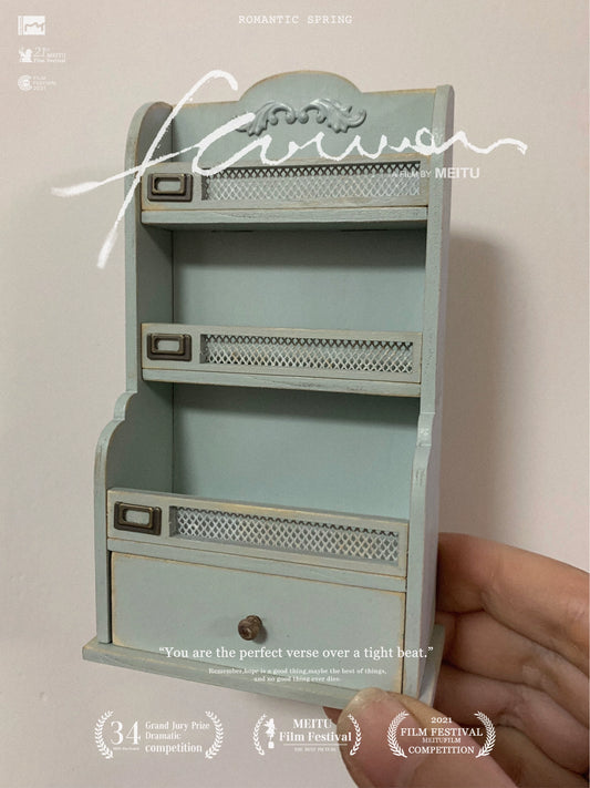 1:6 Scale Miniature Dollhouse Furniture Wooden Cabinet Wall Shelf Kitchen Cupboard Dish Rack Vintage Blythe Doll Accessories