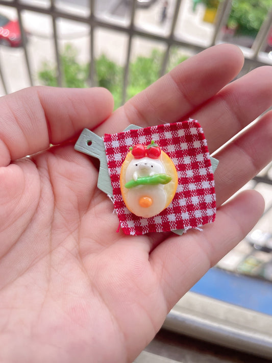 Juego de comida en miniatura para casa de muñecas de arcilla en miniatura con diseño de leones marinos a escala 1:12.