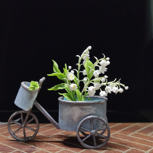 1:12 Scale Miniature Clay Lily Of The Valley Dollhouse Decor
