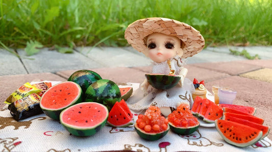 1:12 Scale Miniature Watermelon Fruit Dollhouse Accessory
