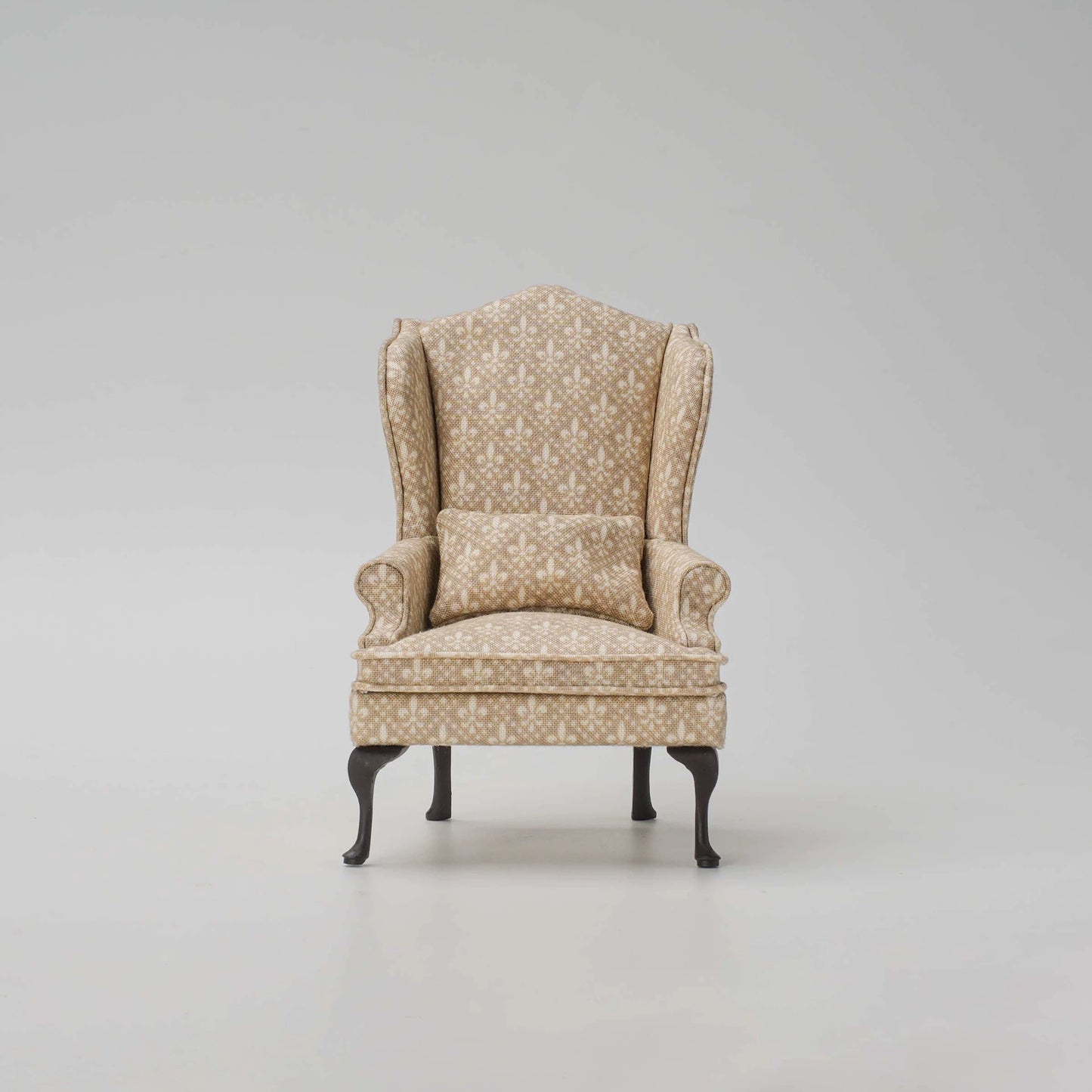 Sillón antiguo en miniatura a escala 1:12, muebles para casa de muñecas en miniatura
