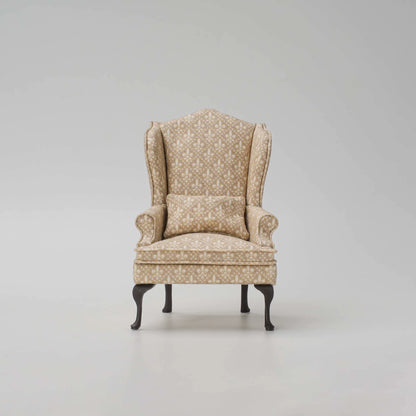 Sillón antiguo en miniatura a escala 1:12, muebles para casa de muñecas en miniatura