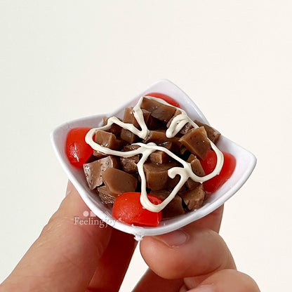 Accesorios para casa de muñecas BJD a escala 1:6, Blythe, té de la tarde, ensalada en miniatura, accesorios para escena, modelo de juego de comida en miniatura, candelabro, silla