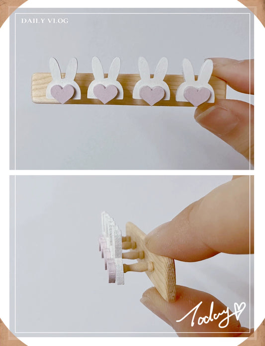 1:6 Scale 1:12 Scale Miniature Dollhouse Furniture Coat Rack Hooks Easter Decorations