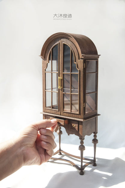 Bibliothèque miniature classique anglaise à l'échelle 1:6 et 1:4, meubles pour maison de poupée