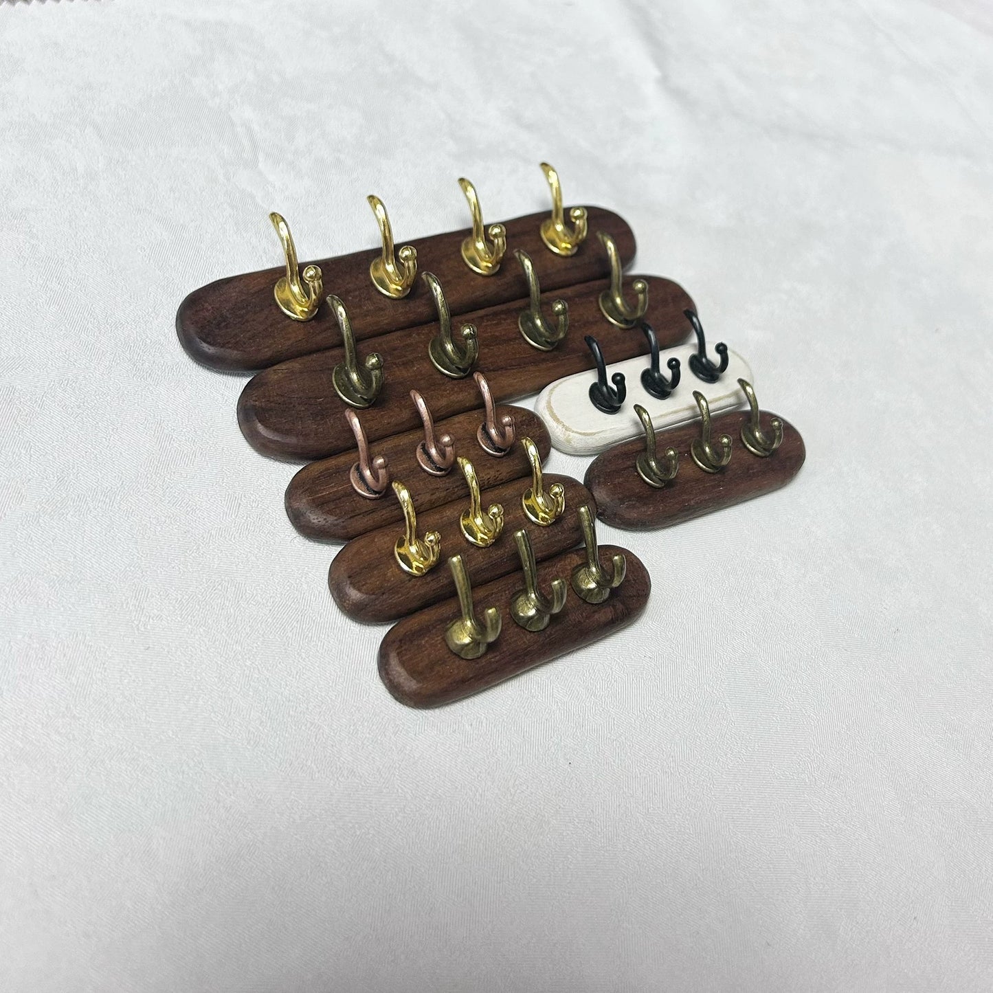 1:6 Scale Vintage Walnut Wooden Hooks Miniature Dollhouse Furniture