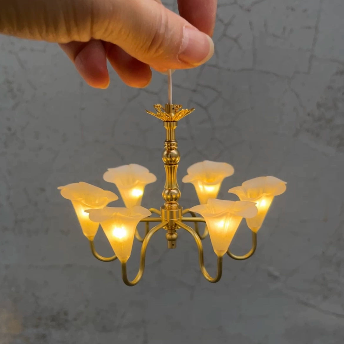 Lustre miniature à l'échelle 1:12 pour maison de poupée BJD, accessoires de meubles pour poupée Blythe
