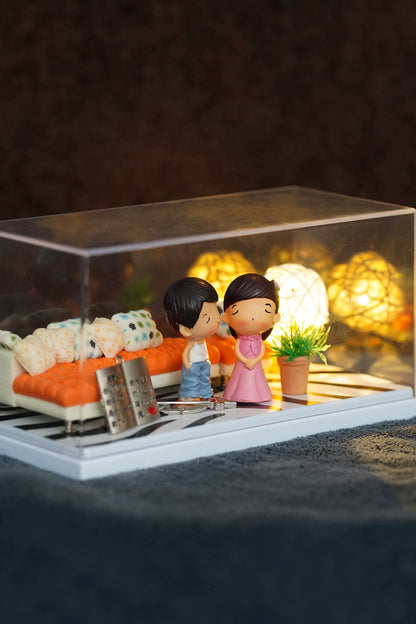 1:12 Scale Miniature Love Contract Scene Box Set Romantic Gift For Valentine's Day Anniversary Dollhouse Decor