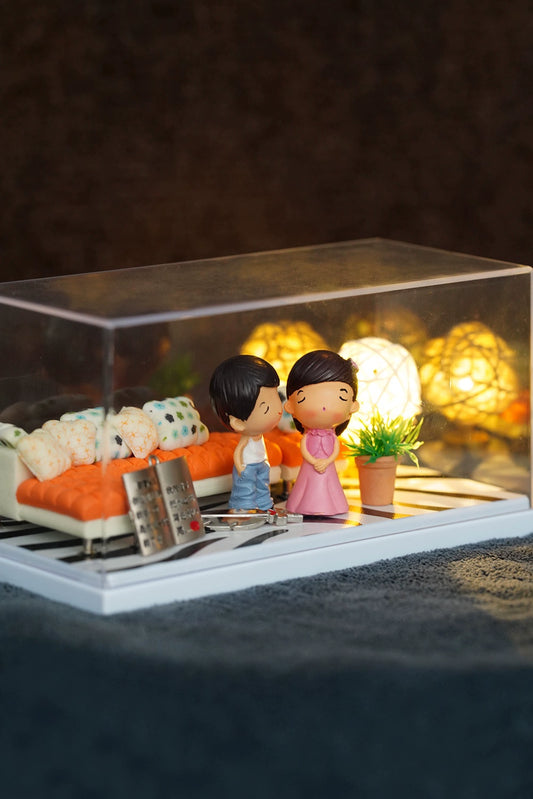 1:12 Scale Miniature Love Contract Scene Box Set Romantic Gift For Valentine's Day Anniversary Dollhouse Decor