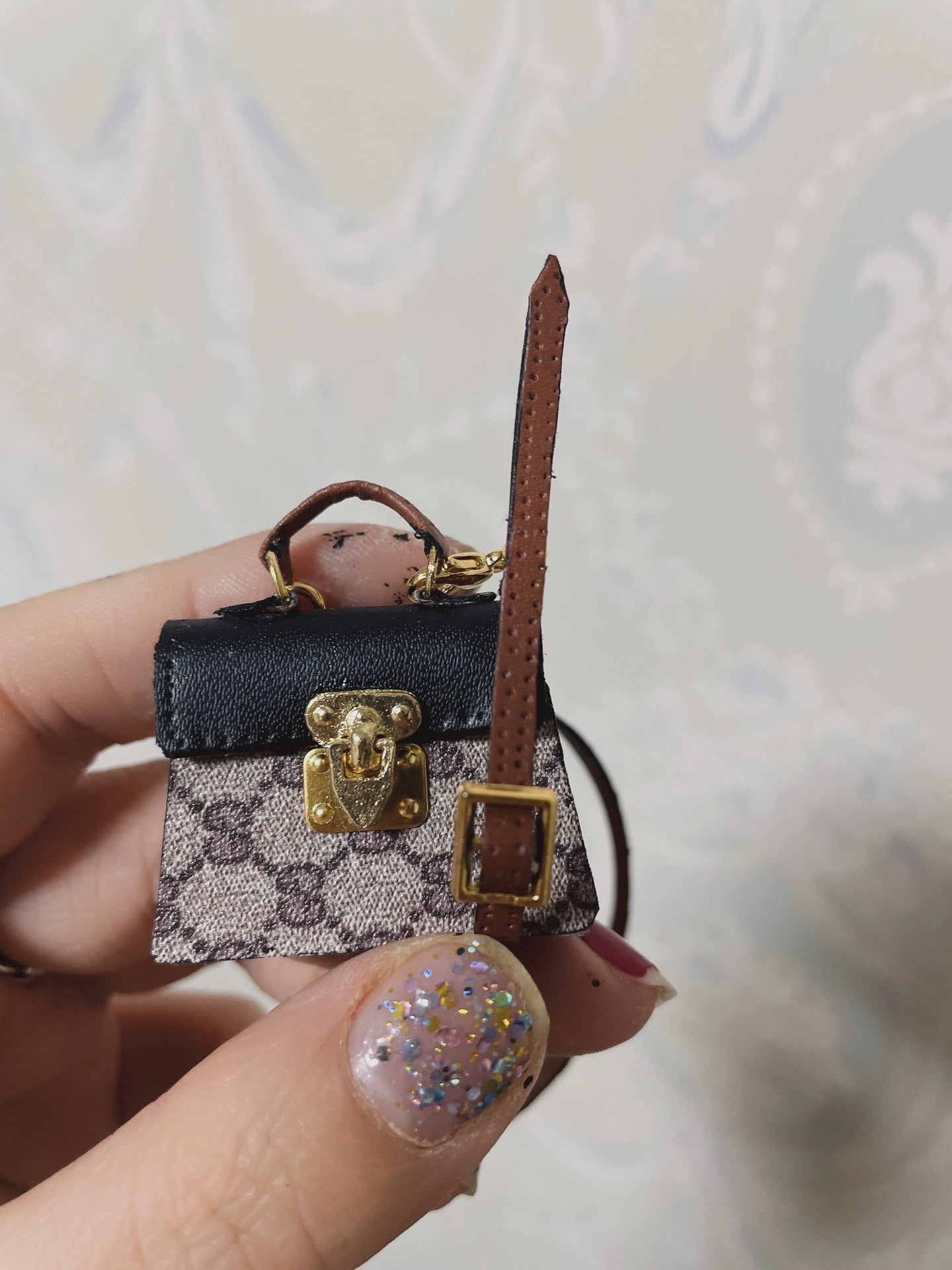 Sac à main miniature de créateur à l'échelle 1:6 pour poupée Blythe, accessoire de maison de poupée miniature