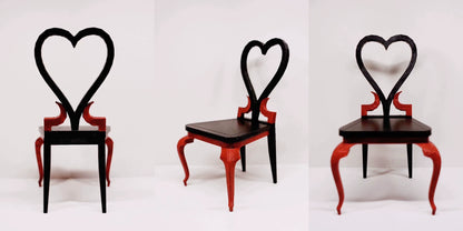 1:12 Scale Miniature Poker Chair Dollhouse Furniture Handmade