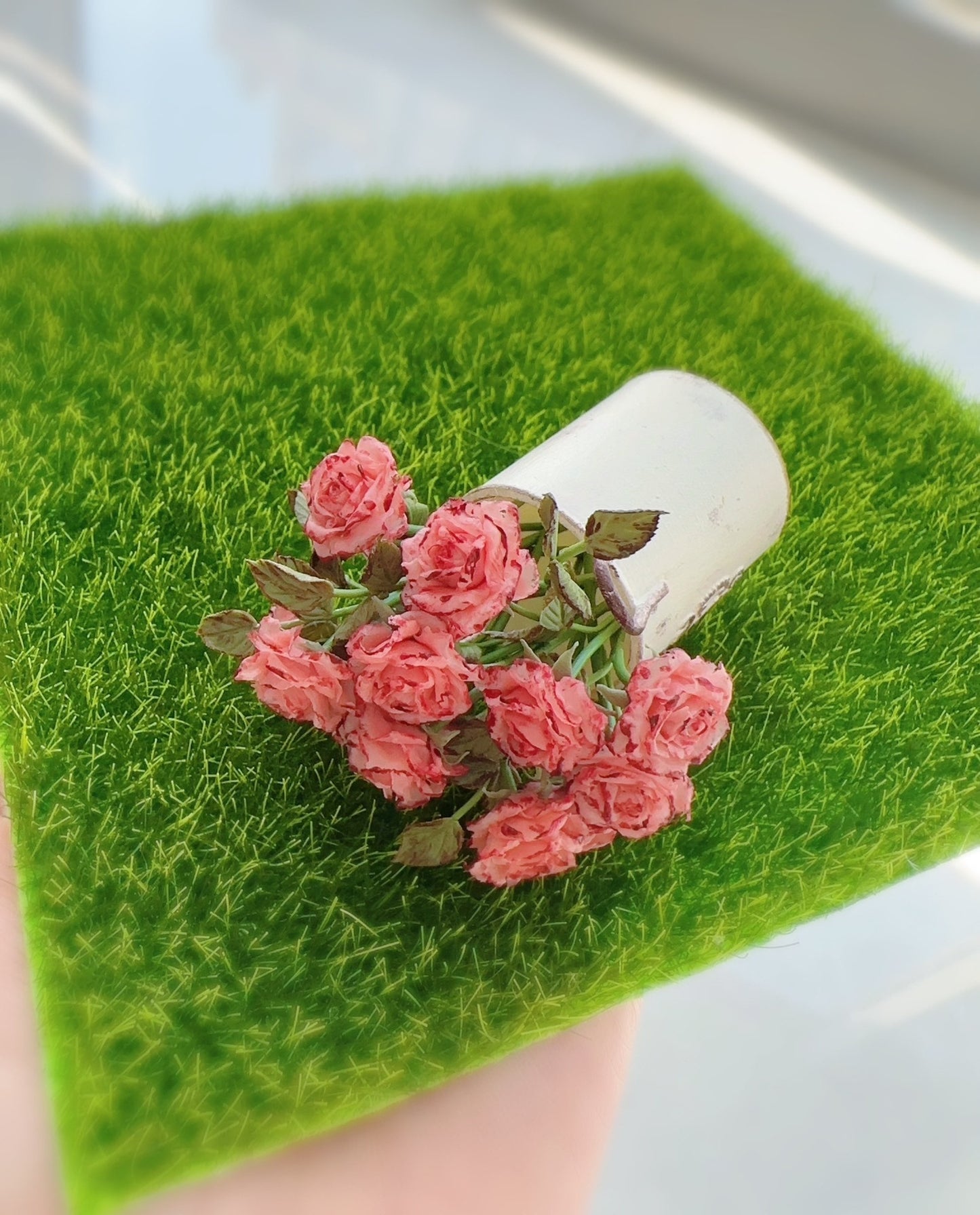 1:6 Scale Miniature Dried Rose Bouquet For Blythe Dollhouse Decor