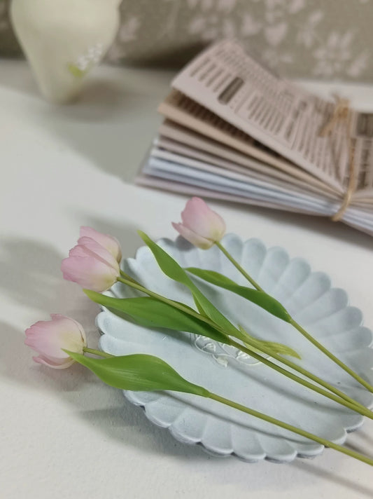 1:6 Scale Miniature Tulip Clay Flower BJD Dollhouse Decor Blythe Accessory