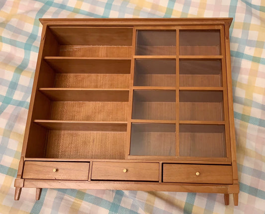 1:12 Scale Wooden Bookcase Miniature Dollhouse Furniture For Living Room Playroom