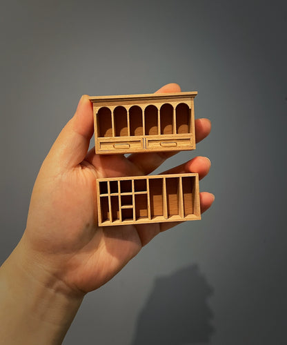 Étagère de rangement miniature en forme d'arche à l'échelle 1:12 pour maison de poupée