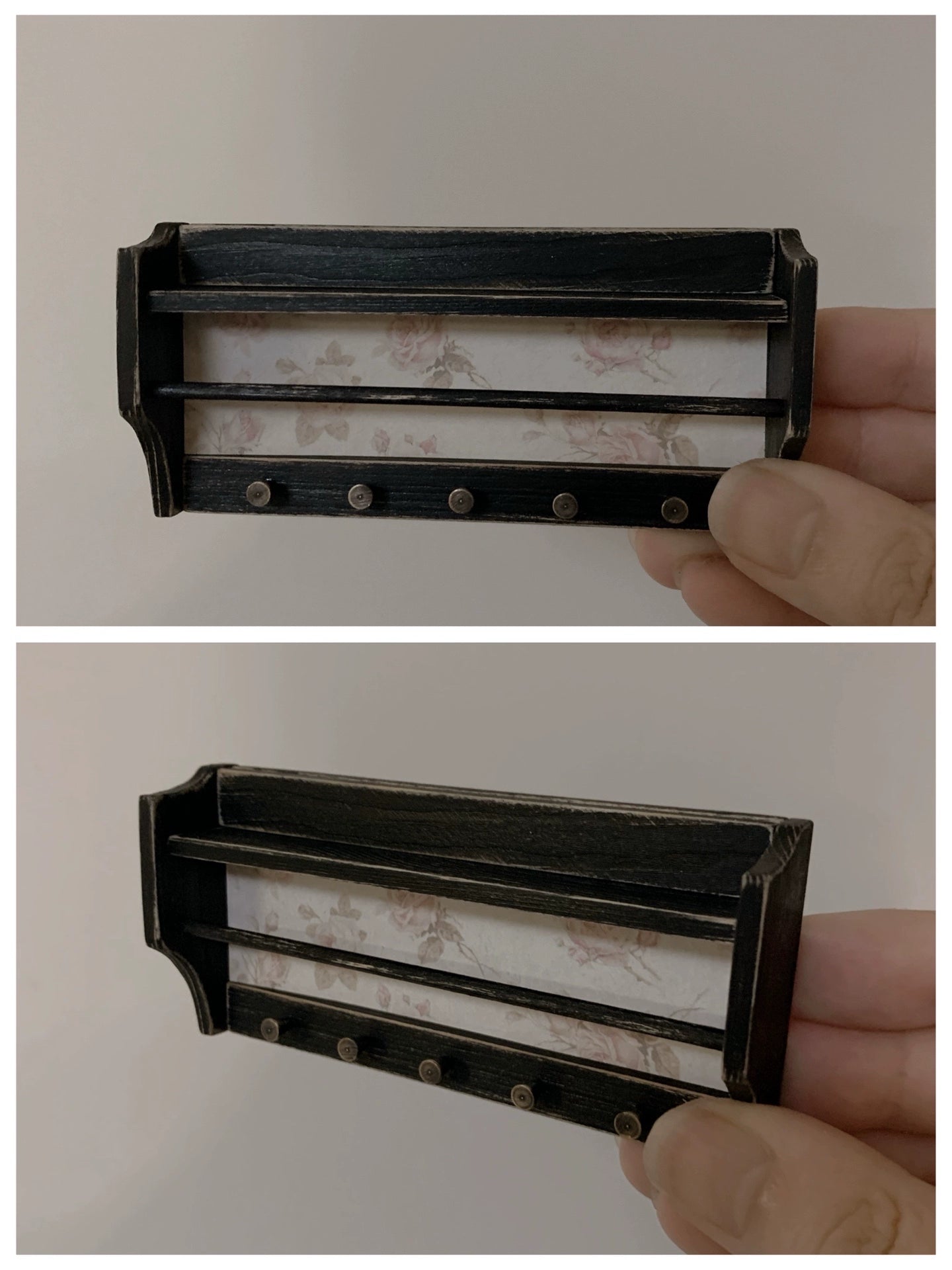 1:6 Scale Vintage Wooden Cabinet Wall Shelf Miniature Dollhouse Furniture For Blythe Doll